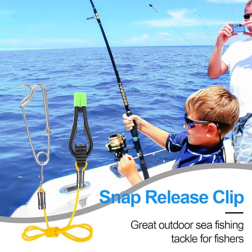 TSV 4-Pack Power Grip Line Release Clips for Fishing Down-Rigger & Trolling