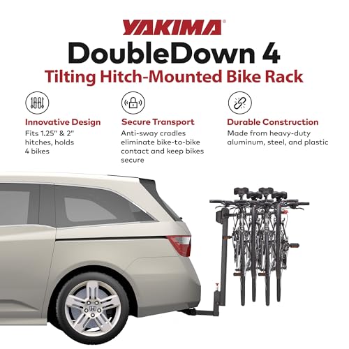 4-Bike Hitch Mount Bike Rack - Fits 1.25" & 2" Receivers