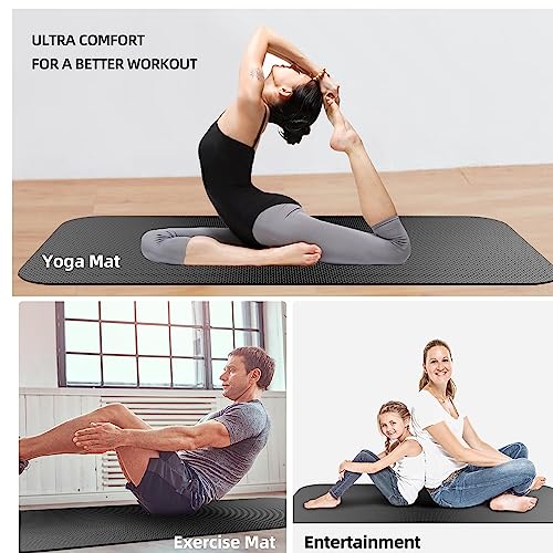 Exercise Equipment Mat - 47.3"L x 23.6"W x 0.2"T for Treadmills & Bikes