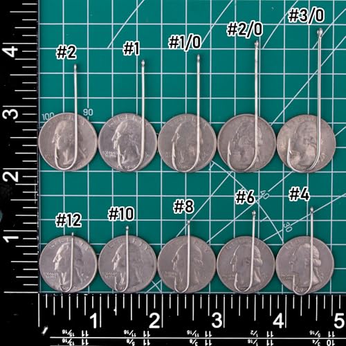 Aberdeen Fishing Hooks - 100 Pack, Extra Long Shank, Light Wire