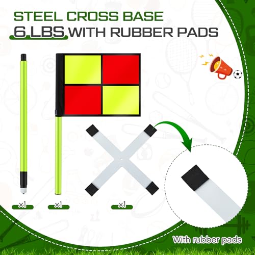 Soccer Corner Flags Set - 5ft Agility Poles with Steel Bases