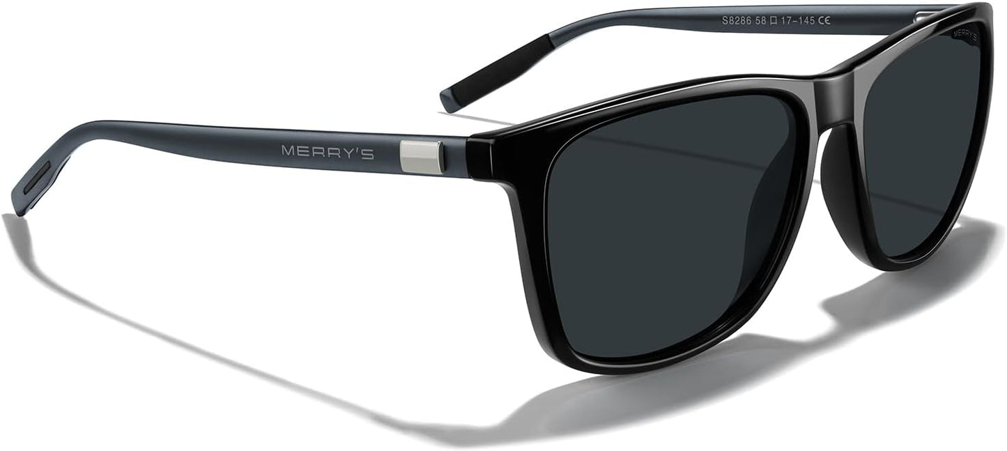 MERRY'S Polarized Aluminum Sunglasses - Vintage Style for Men & Women | Model S8286