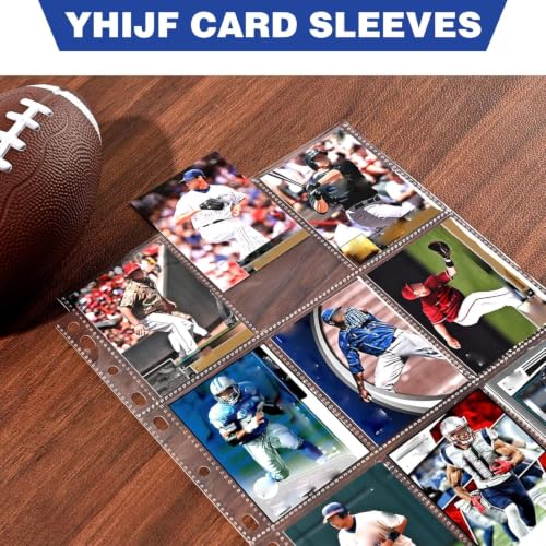 50 Pack Single-Sided Card Sleeves Binder Sheets - Holds 900 Cards