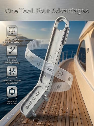 Marine-Grade 316 Stainless Steel Deck Fill Key Set - Silver