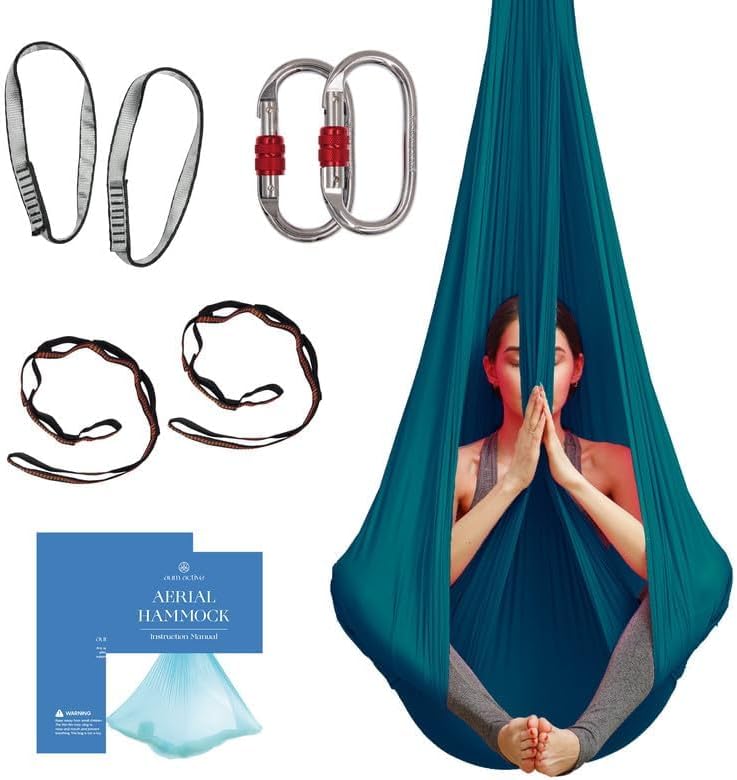 Skiennix Aerial Silk Yoga Hammock - Durable Inversion Swing Kit for All Levels | Includes Straps & Pose Guide