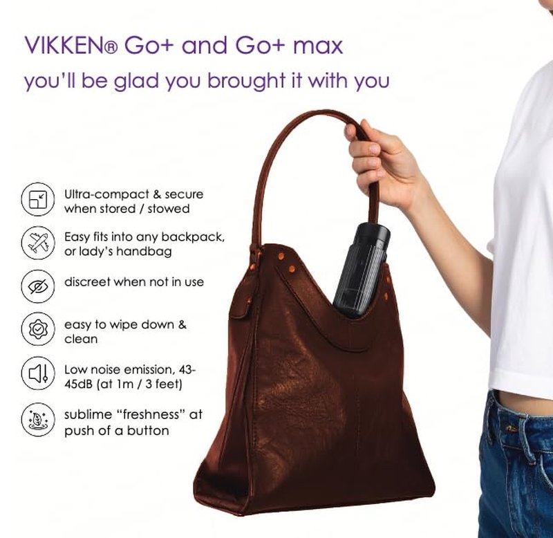 VIKKEN® Travel Bidet USB-Type C Electric Rechargeable Mobile Handheld Ultra Strong Water Spray Personal Hygiene Self Care for Men & Women, Go+ 300ml White