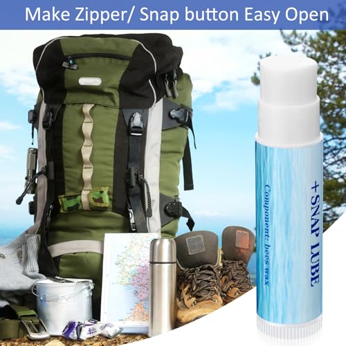 Marine Zipper Lubricant Stick - Snap & Zip Wax for Boats, Tents, Backpacks - 3 Pack