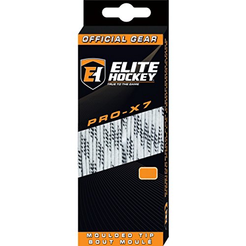 Hockey Skate Laces - Elite Pro-X7 Wide Cotton - White, 96"