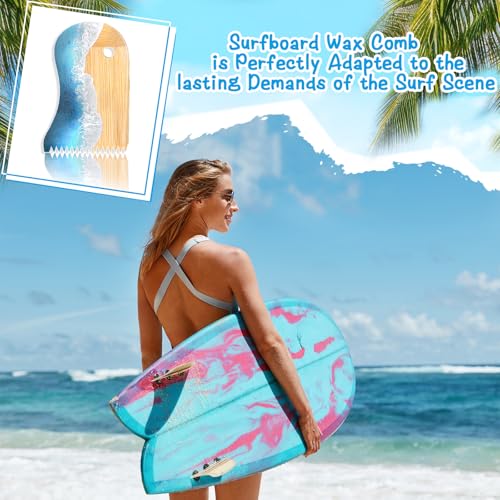 Bamboo Surfboard Wax Comb - Durable Wax Scraper Removal Tool