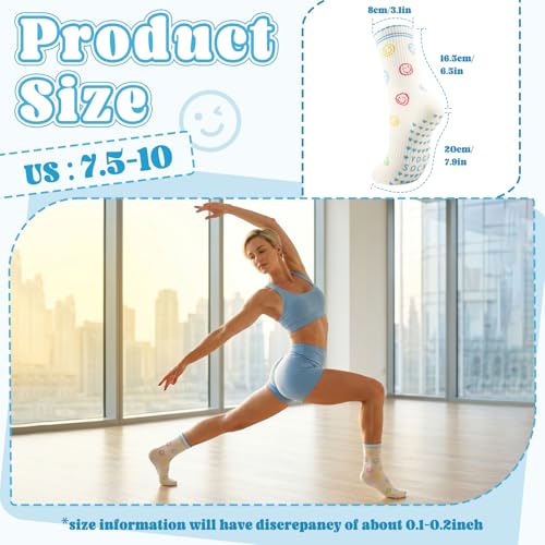 Ruffle Grip Socks for Women - Pastel Sweet Series (8 Pairs)