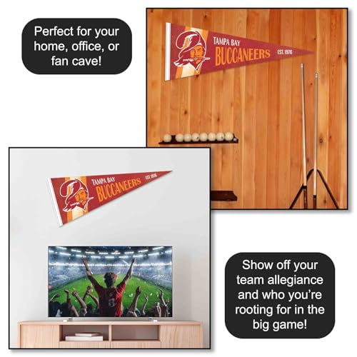 Tampa Bay Buccaneers Vintage Pennant Flag - 12x30 in