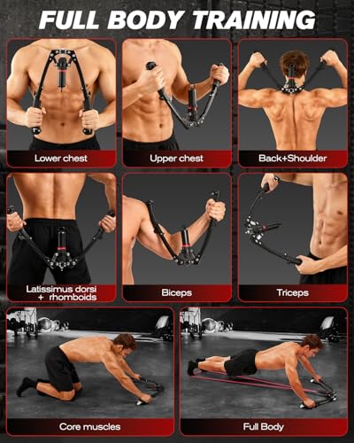 Adjustable 3-in-1 Hydraulic Arm Trainer & Ab Roller - Black