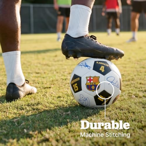 FC Barcelona Soccer Ball Size 5 - Team Signatures Training Football