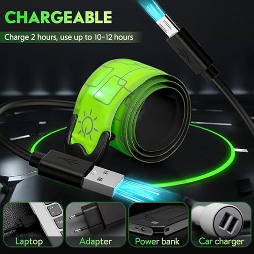 LED Running Armbands - Rechargeable Safety Lights for Runners
