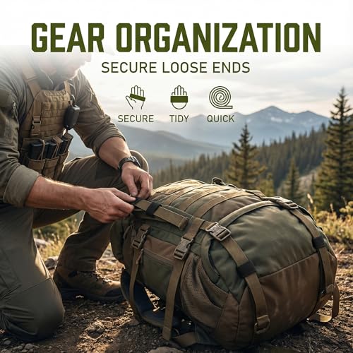 High-Elasticity Nylon Belt Keepers - 12 Pcs Grey Webbing Organizers