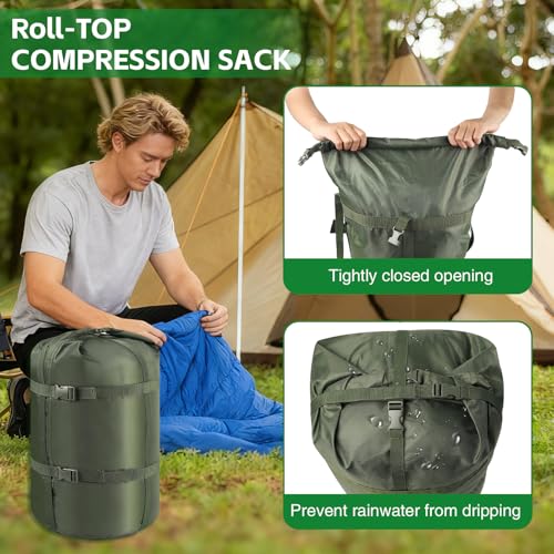 Large Ultralight Compression Sack for Sleeping Bags - Portable Outdoor Storage