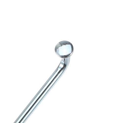 X AUTOHAUX 36 Pcs 14G J Bend 260mm x 2mm Bike Bicycle Spokes with Nipples Steel Silver Tone