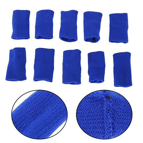 Finger Protector Sleeves - 10Pcs Stretchy Support for Arthritis - Blue