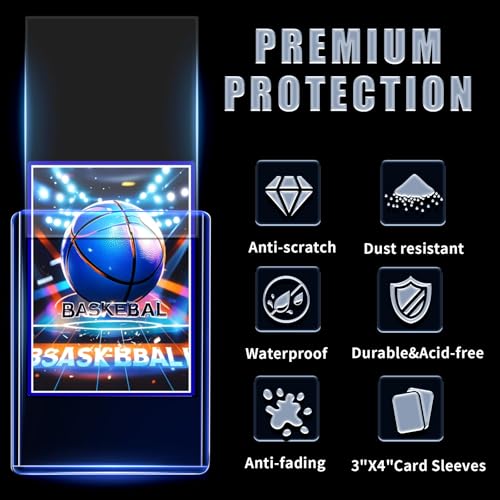 200 Card Sleeves and Toploaders Set - 3" x 4" Hard & Soft Protectors