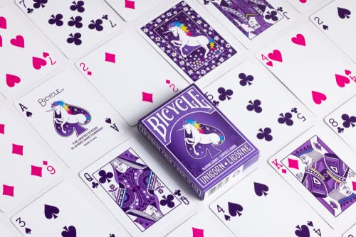 Unicorn Playing Cards - Bicycle Deck with Themed Design