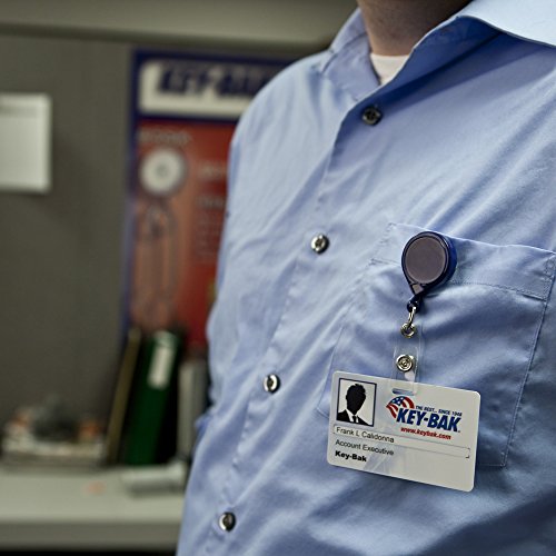 Retractable Badge Holder with 36" Nylon Cord & Swivel Clip