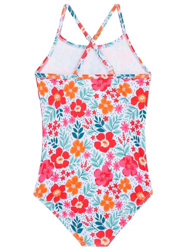 Girls One-Piece Swimsuit with Adjustable Straps - Sizes 4T-12
