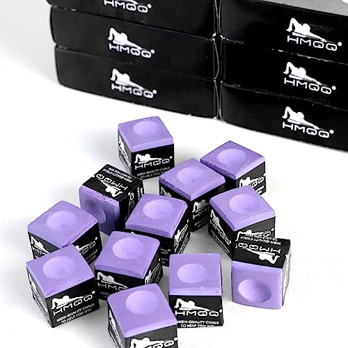Low-Dust Pool Cue Chalk - 12-Pack Billiard Chalk - Purple
