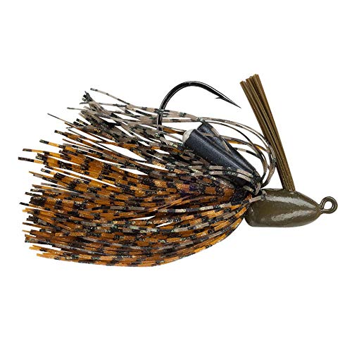 Boo Jig Bass Fishing Lure with Weed Guard - Watermelon Pumpkin 1/2 Oz
