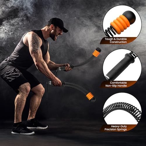 Weighted Cordless Battle Ropes - Adjustable Resistance, Black