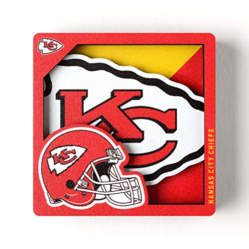 Kansas City Chiefs 3D Logo Magnet - Official NFL Team Design