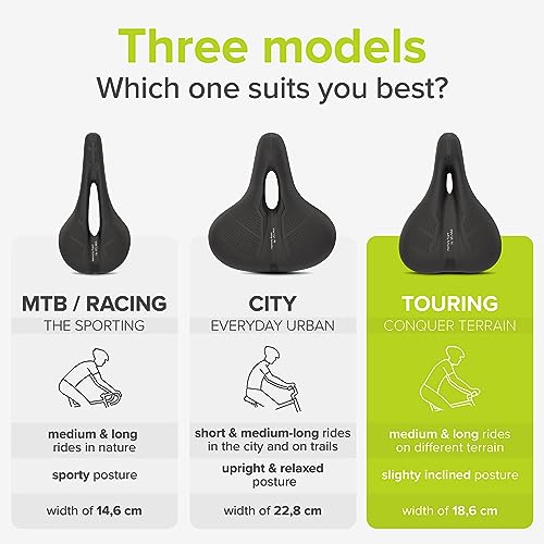 Comfortable Trekking Bicycle Saddle - Waterproof Ergonomic Seat
