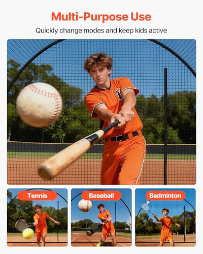 40 FT Portable Baseball Batting Cage - Fiberglass Net & Frame