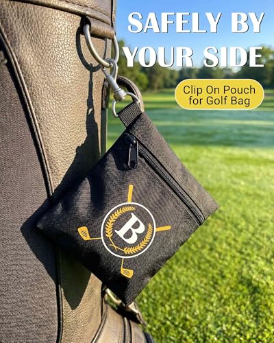 Personalized Golf Tee Bag - Initial-J Golf Utility Pouch