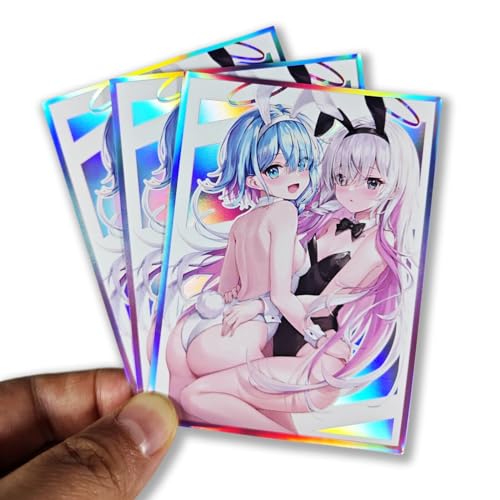 60ct 67x92 mm Holographic Card Sleeves for MTG/TCG - Standard Size, Acid-Free PP