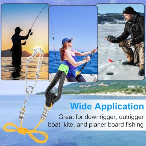 TSV 4-Pack Power Grip Line Release Clips for Fishing Down-Rigger & Trolling
