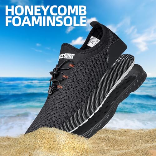 Men's Quick Dry Water Shoes | Breathable Aqua Sandals for Beach & Pool