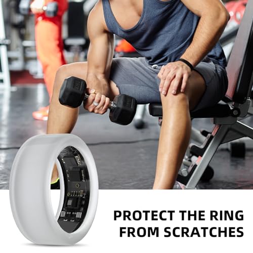 Silicone Ring Protector for RingConn Gen 3/Gen 2 - Clear & Starlight, Size 11-14
