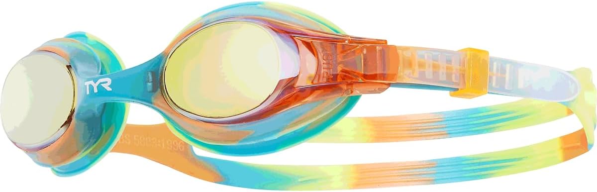 TYR Swimple Kids' Mirrored Swimming Goggles - Anti-Fog, UVA/UVB Protection for Training & Recreation