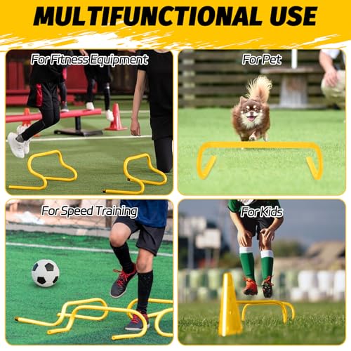 Speed Agility Training Hurdles - 6 Pcs 6" Detachable Hurdles