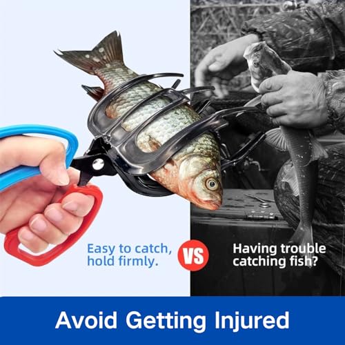 Pomeyard 3+2 Claw Fish Gripper and Pliers Set - Fish Lip Clamp & Hook Remover for Freshwater & Saltwater Fishing
