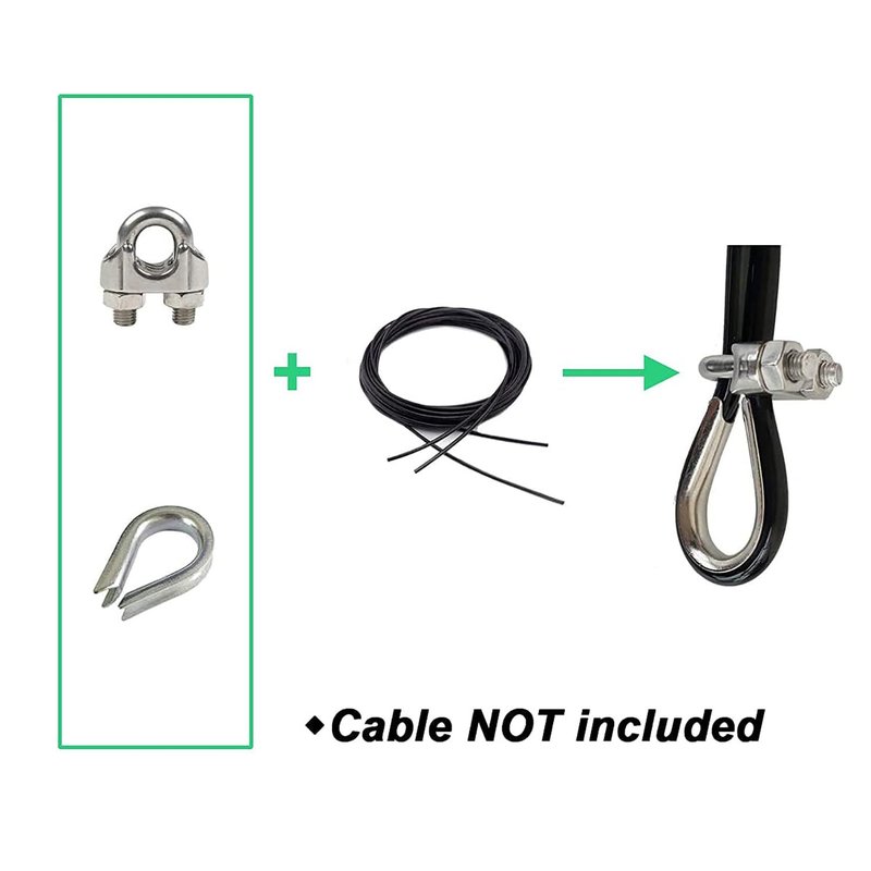 Profelinx Gym Cable Accessories, 2 Ball Stopper Sets for 3mm Cable Core, Eyelet Terminal, Wire Rope Joint Interface Replacement Port, Nylon Ball Stopper, Cable Connector