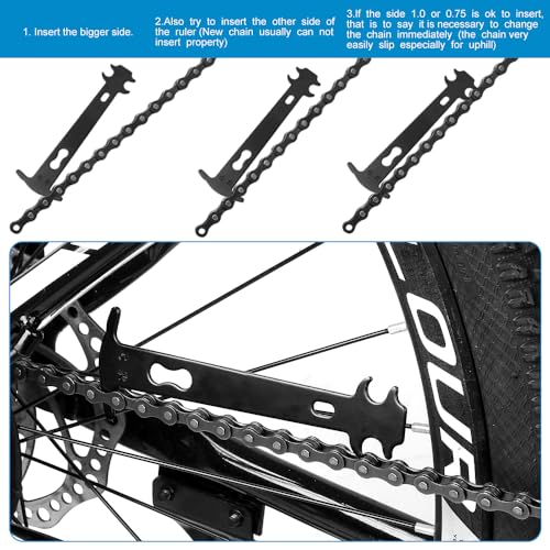 Bike Chain Repair Tool Kit - Chain Breaker, Link Pliers, Wear Checker - Black