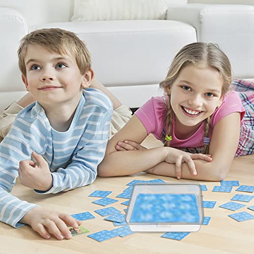 IOKUKI 4 Pcs Blank Playing Card Cases, Clear Plastic Deck Box Holders