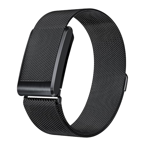 Omee Black Milanese Loop Metal Watch Band for Whoop 5.0, Peak & Life/MG