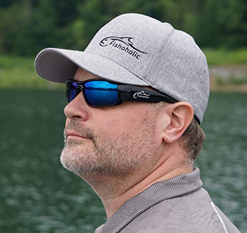 Polarized Fishing Sunglasses with UV400 Protection - Blue Mirror Lens