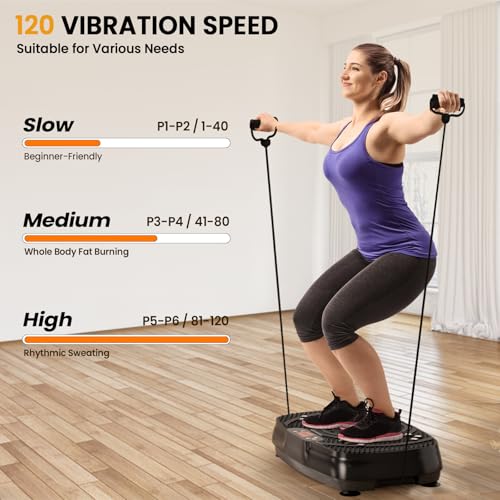 Vibration Plate Exercise Machine - Black Whole Body Workout