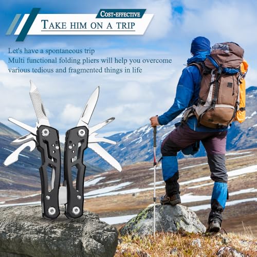 14-in-1 Mini Multitool Pliers - Stainless Steel Pocket Survival Tool - Small