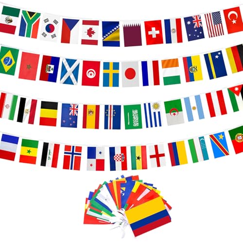 48 Countries Flag Banner for World Cup 2026 Decorations