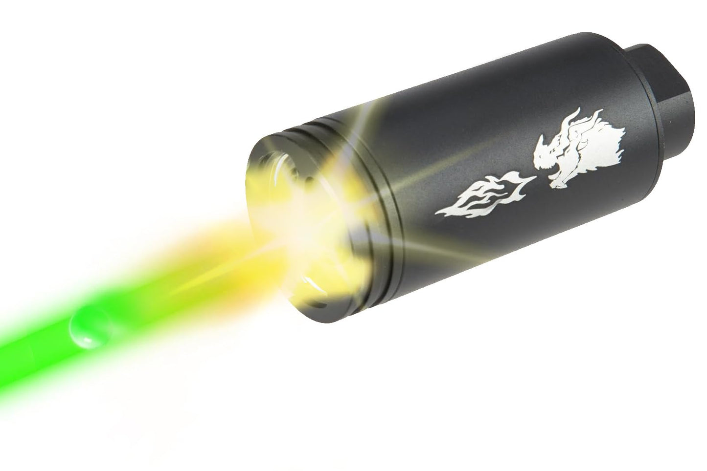 Spitfire Airsoft Tracer Unit with Flame Effect Dracarus Style for 14mm CCW Thread with 11mm CW Adapter