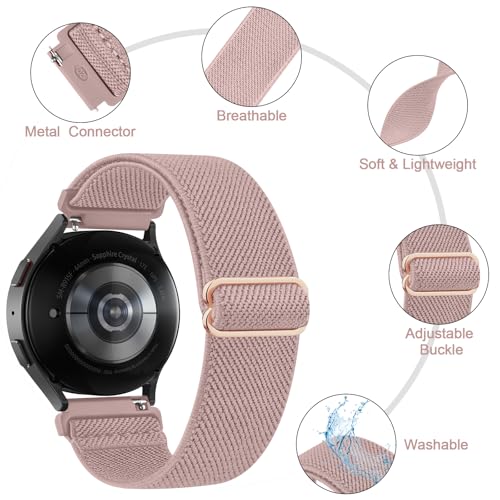 Meliya Veryfit Nylon Watch Bands 22mm for IDW13/IDW16/IDW19/IDW26/IDW28 - Starlight Pink Green Elastic Strap